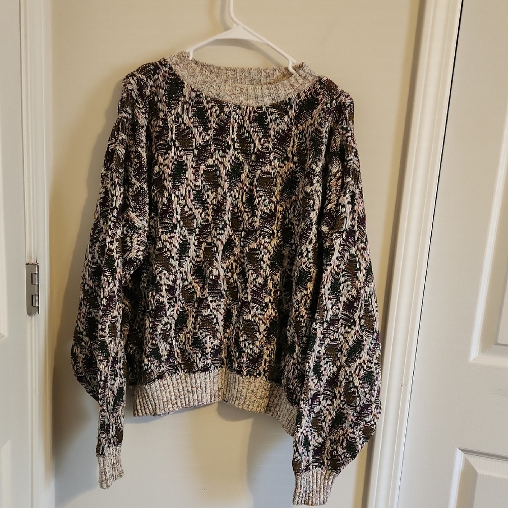 Vintage Knit Cozy Patterned Sweater. Fits oversize Medium